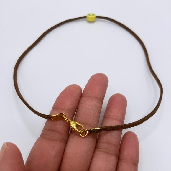 Trendy Y2K Inspired Faux Leather String Cord Necklace - Picture 4 of 6